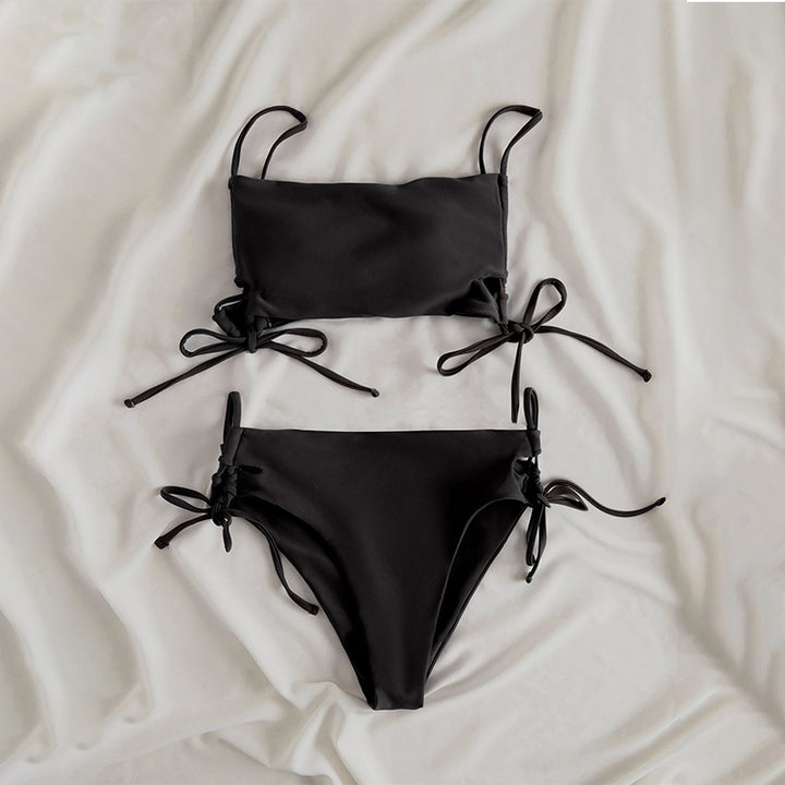 Dame Crop-Top Bikini med justerbare snore Skovae