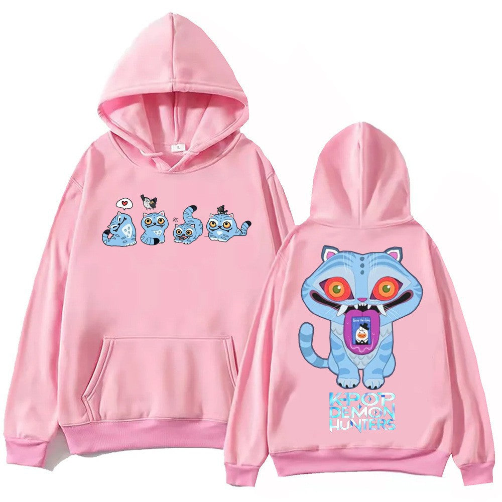 Kvinder hoodie med kunstnerisk dyremotiv og behagelig pasform Skovae