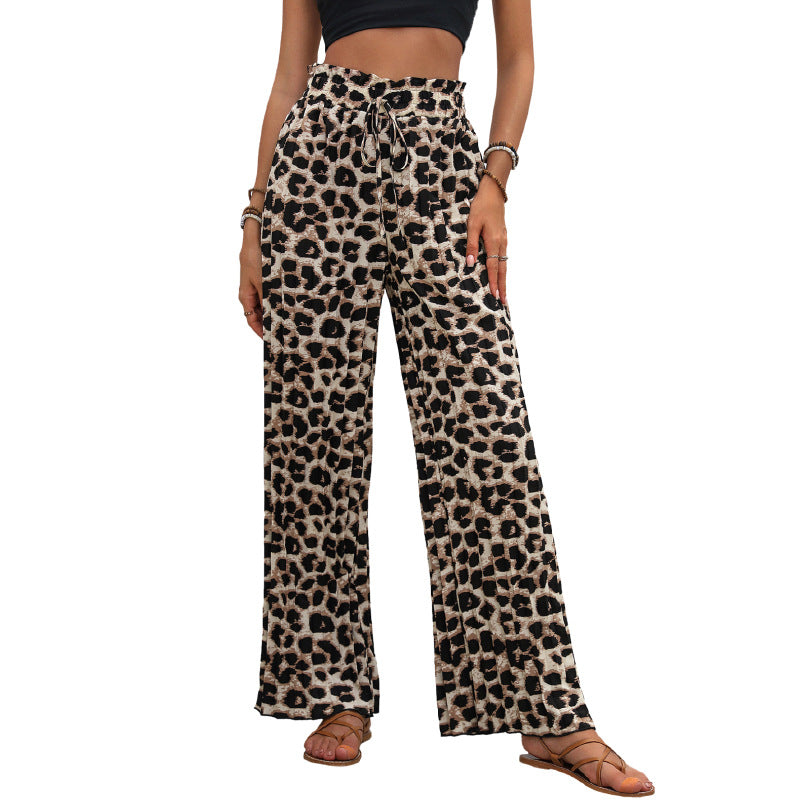 Femme Bred-Ben-Bukser med Leopardsmønster Stilla