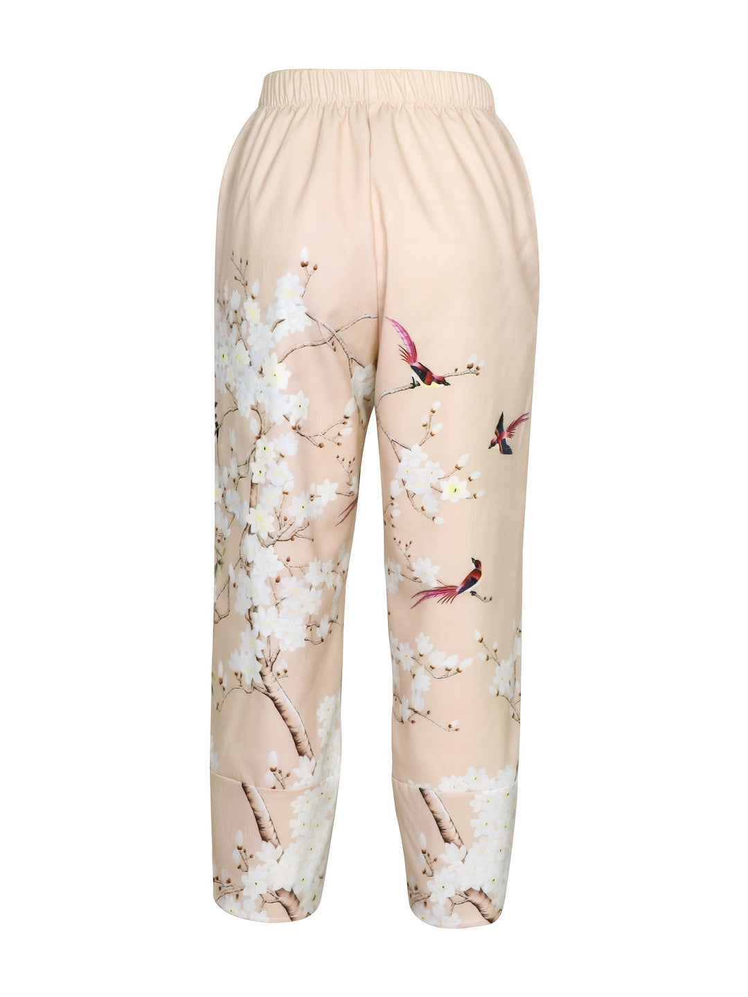 Dame Floral Print Bred Ben Bukser Stilla