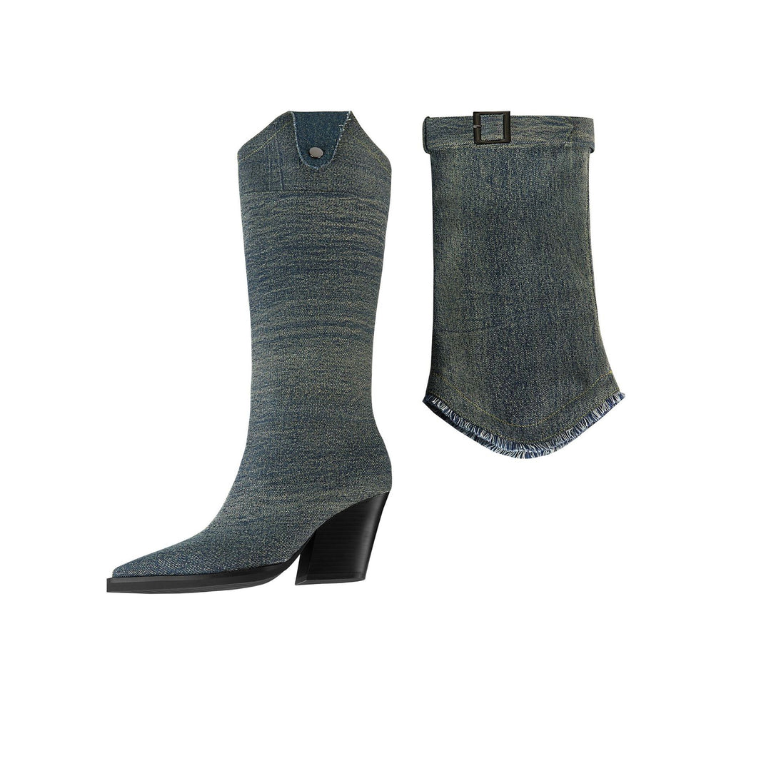 Femme Statement Denim Støvler Stilla