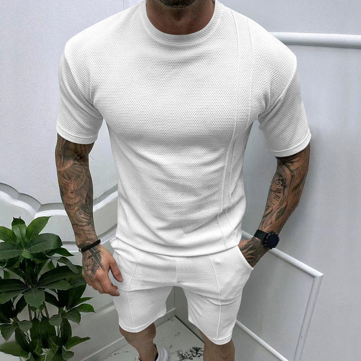 Herrer Sportsligt Kortærmet Outfit med struktureret Design Stilla