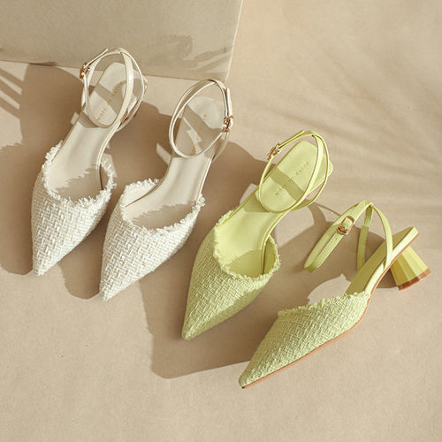 Dame Elegant Slingback Blokhæl Mules Stilla