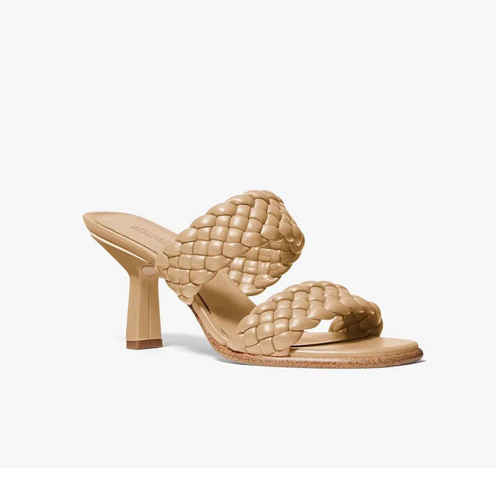 Femme Woven Chunky Heel Slide Sandaler Stilla