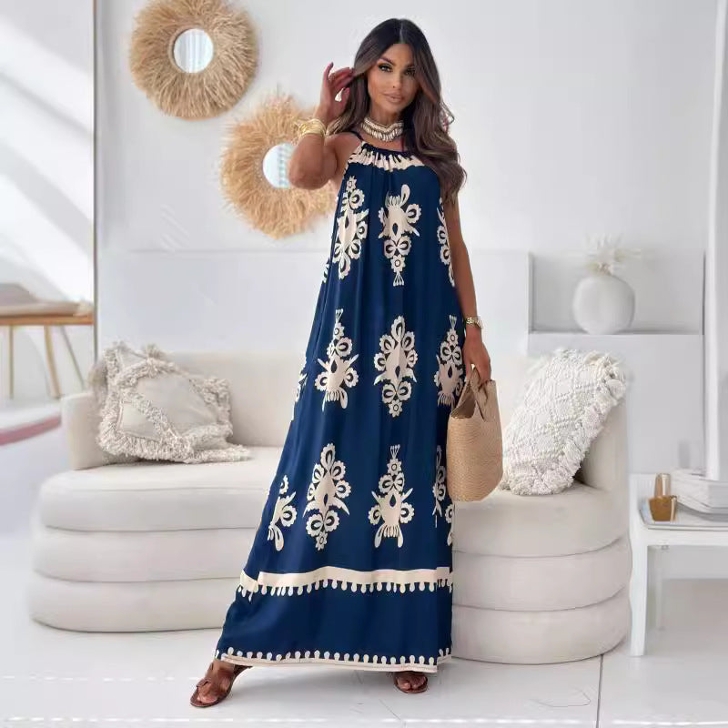 Dame Hals-Qualifier Bohemian Maxi Kjole Stilla