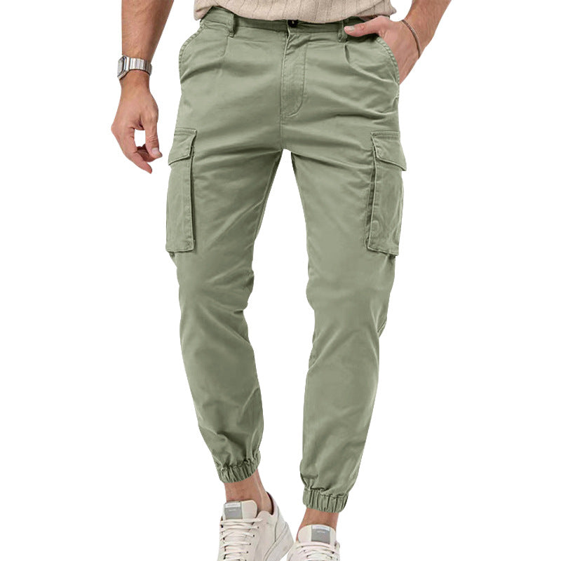 Herrer Cargo-joggingbukser med praktiske sidelommer og elastisk kant Stilla