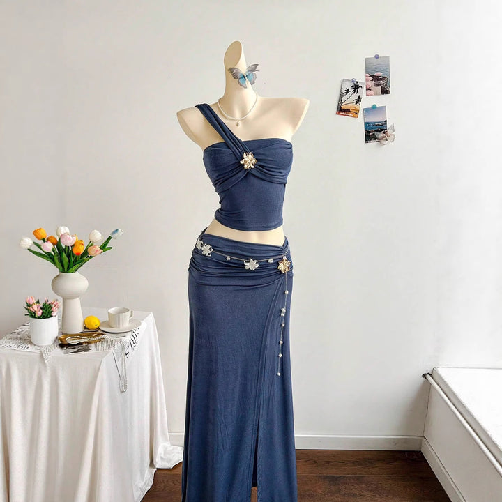 Dame elegant sommerkjole med floral detalje Skovae