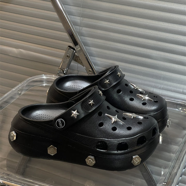 Dame Mode Clogs med trendy stjerne accenter og komfortabel sål Stilla