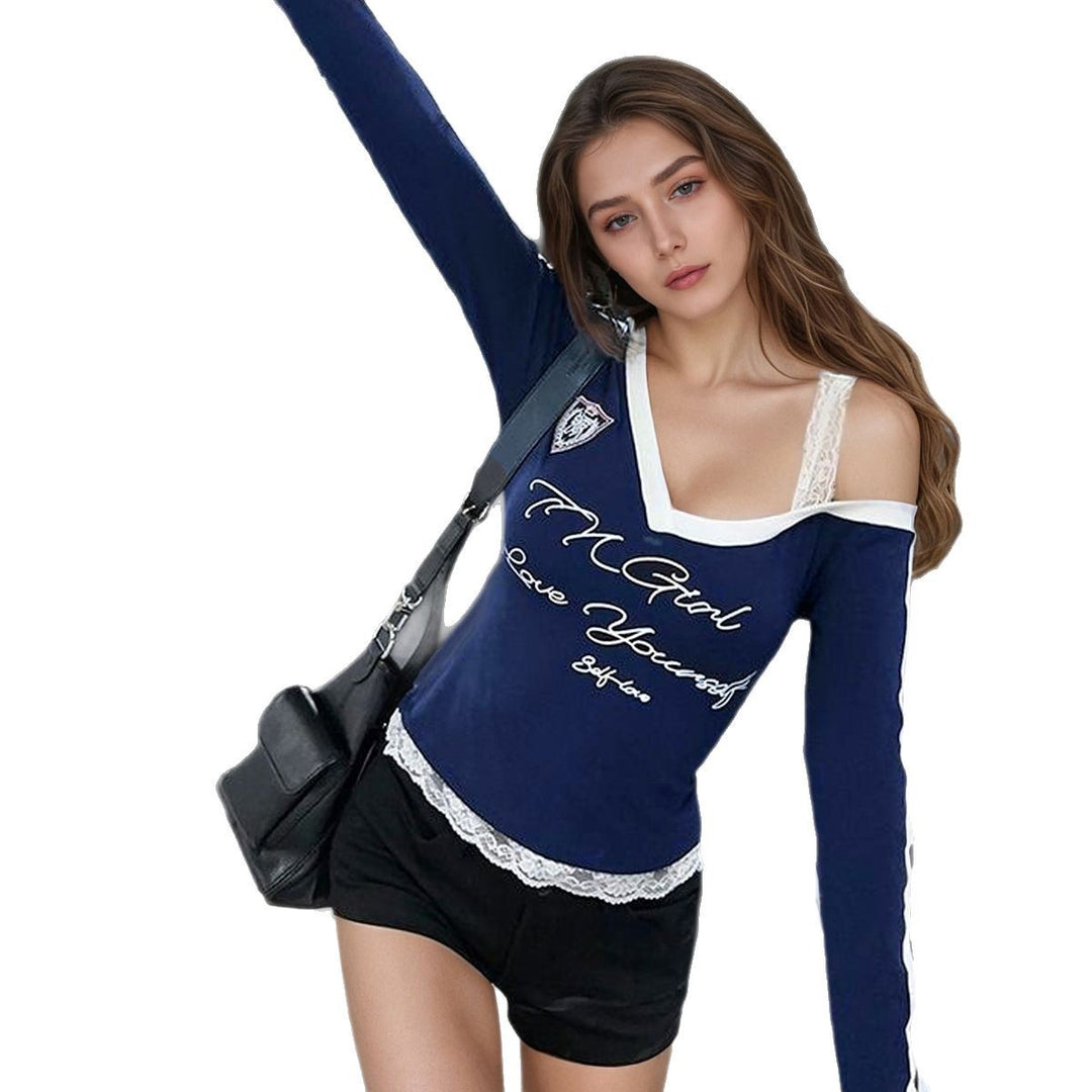 Damer Elegant Off-Shoulder Top med Trendy Ruffle Detaljer Stilla