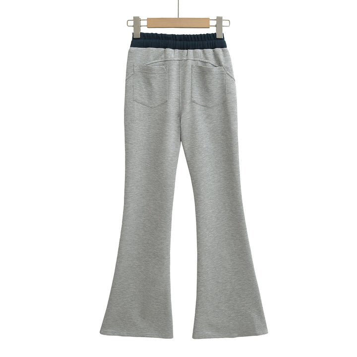 Dame elegant sportbukser med bred ben og elastisk talje Stilla