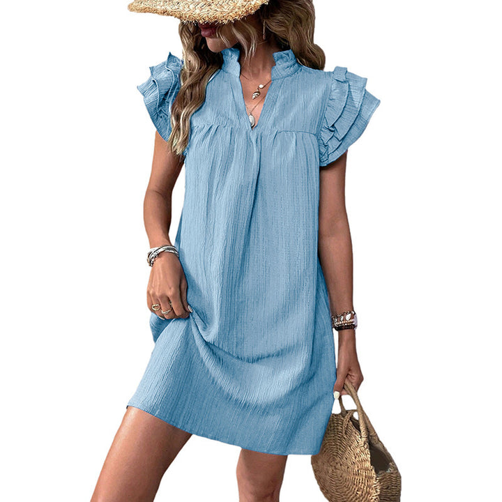 Dame Flowing Ruffle Hem Mini Kjole Stilla