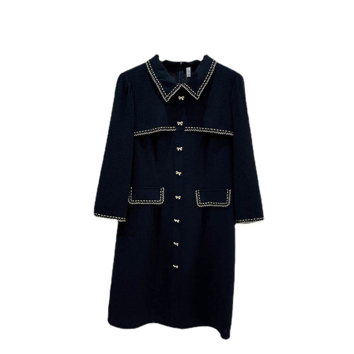 Dame Elegant Blazer-Kjole med struktureret design og smykkeknapdetaljer Stilla