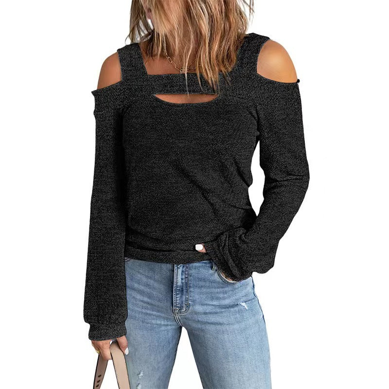 Dame Off-Shoulder Pullover med eksklusiv udskæring Stilla