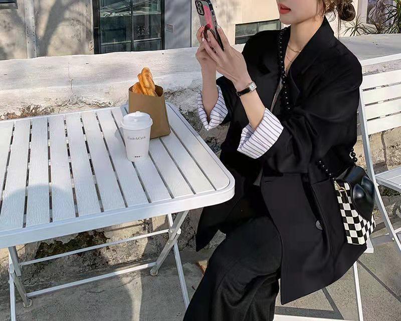 Kvinders fashionable oversized blazer med strukturerede detaljer Stilla