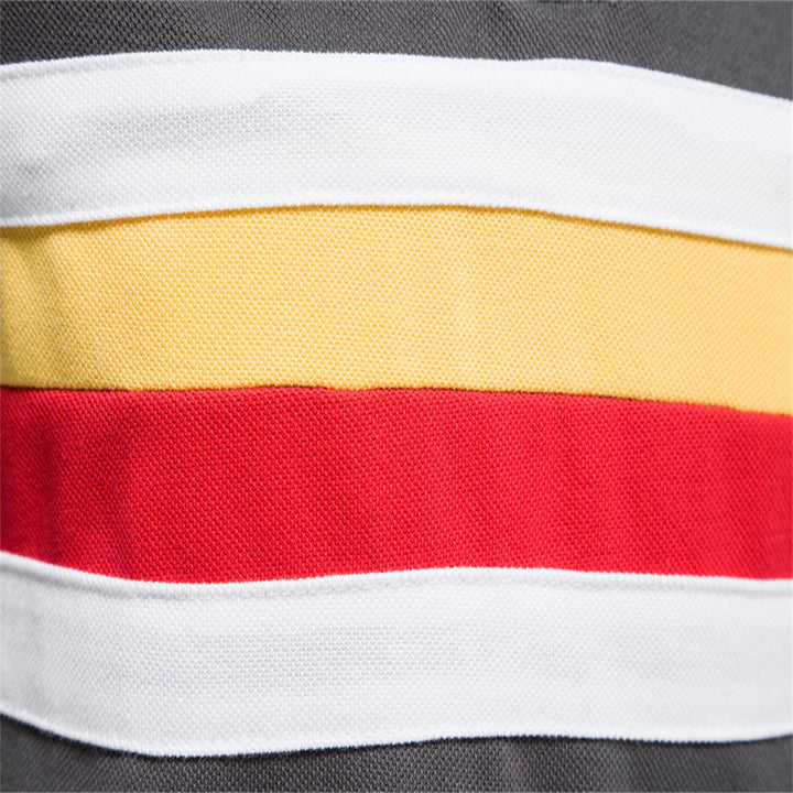 Herrer Poloshirt med kontrasterende farrestreger og moderne krave Stilla