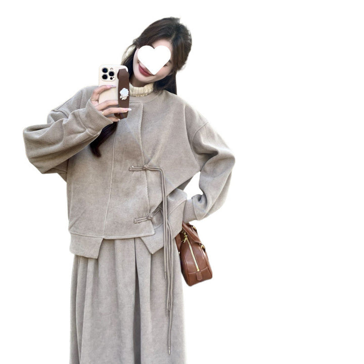 Femme Corduroy Oversized Pullover Sweater Stilla