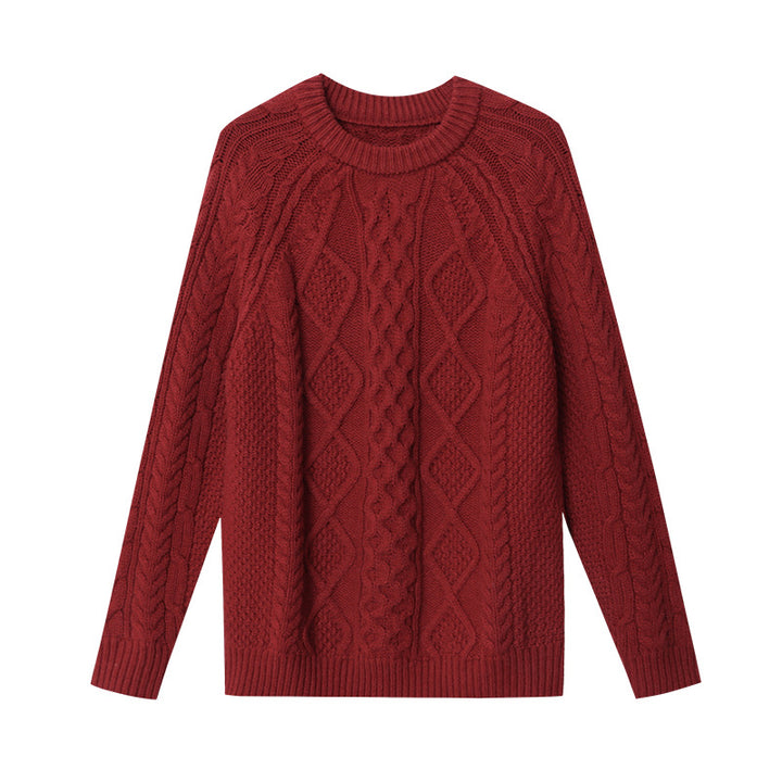 Kvinder casual chunky strik sweater med kabelmønster Stilla