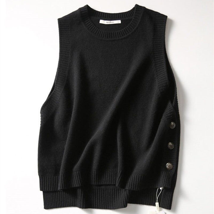 Femme Elegant Strikket Pullover Vest Stilla