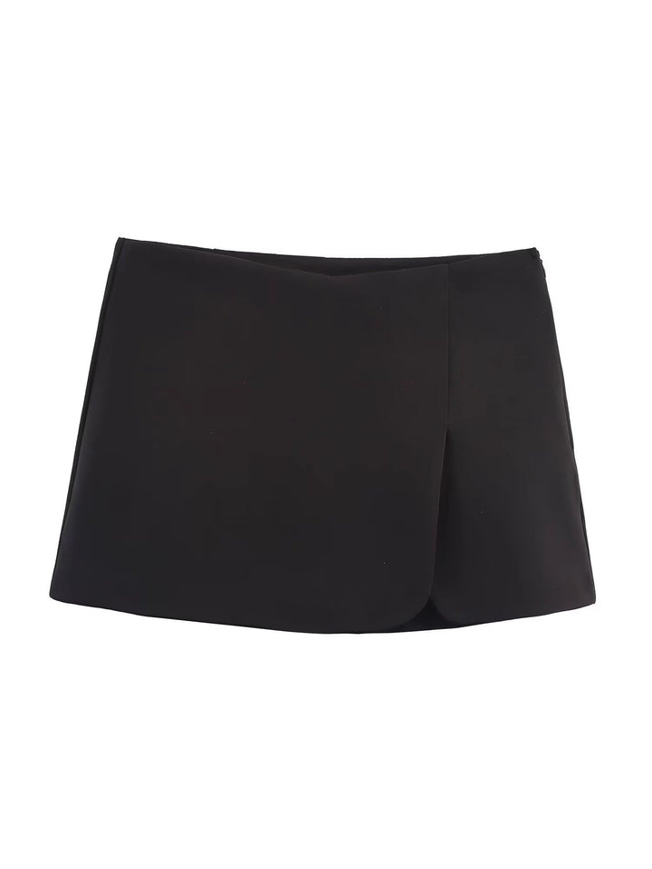 Dame mini nederdel med eksklusiv snit og elegant drapering Skovae