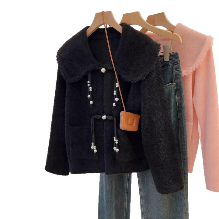 Kvinders stilfulde cardigan med perle detaljer Stilla