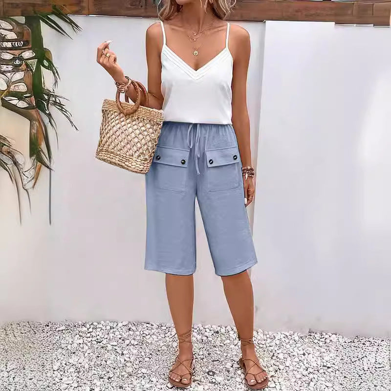 Dame løse cargobukser med justerbar talje og praktiske sidelommer Stilla