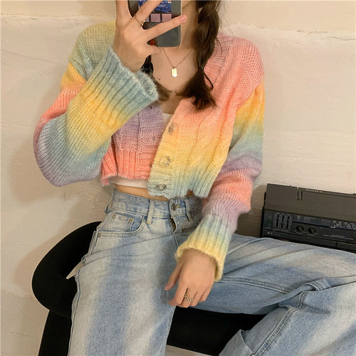 Femme Forkortet Fletstrik Cardigan Stilla