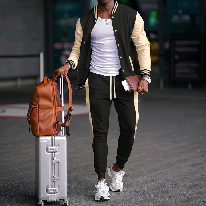 Herre sporty fritidsdragt med funktionelle lommer og åndbare materialer Stilla