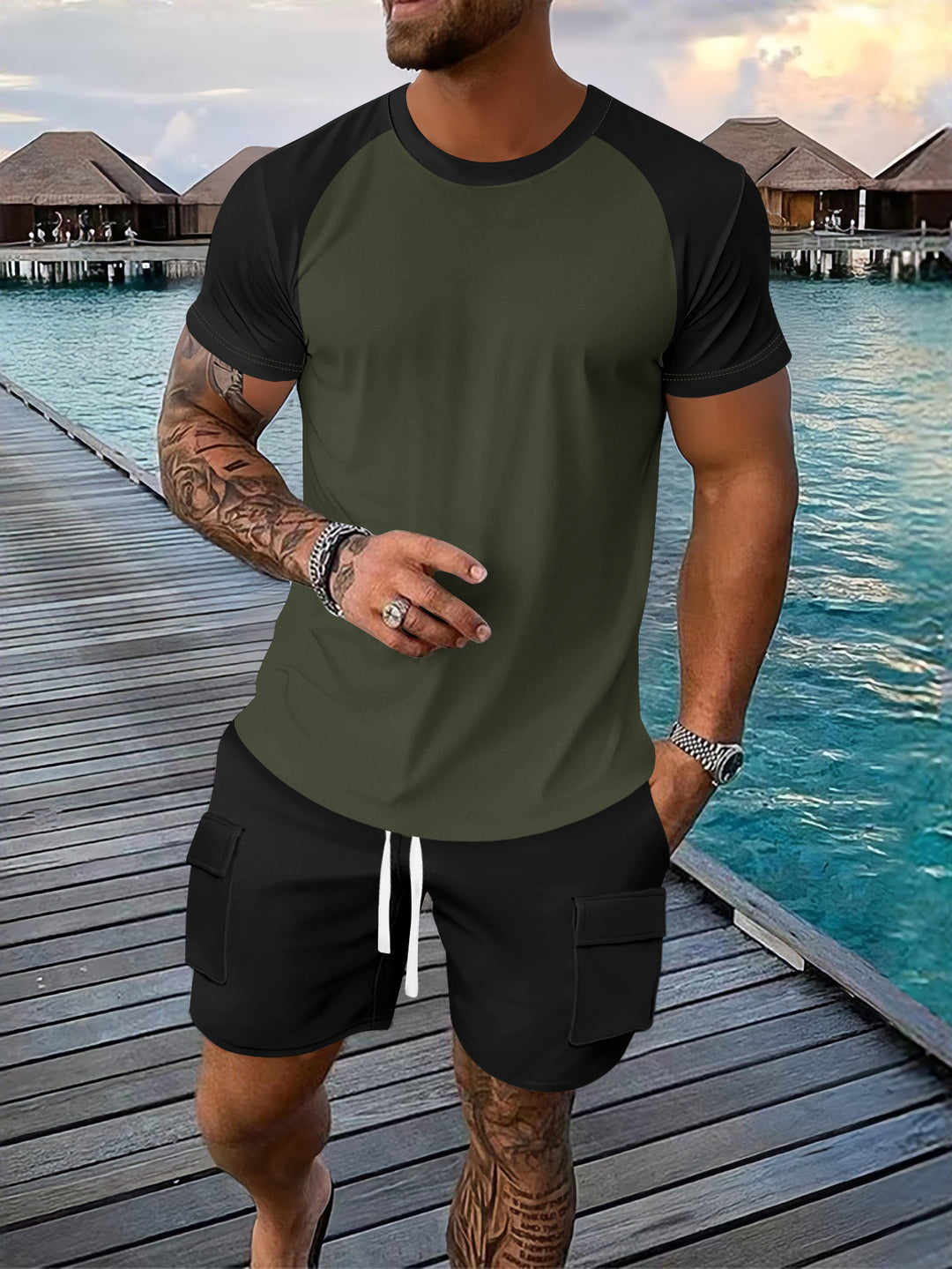 Herre Sports T-shirt med raglanærmer Stilla