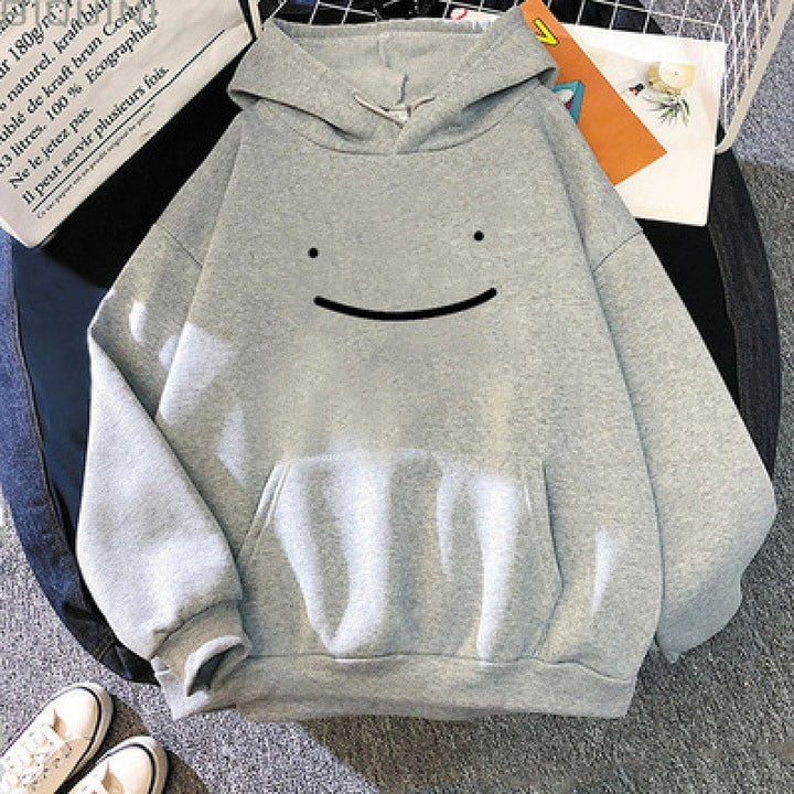 Kvinders hoodie med sjovt ansigt motiv Skovae
