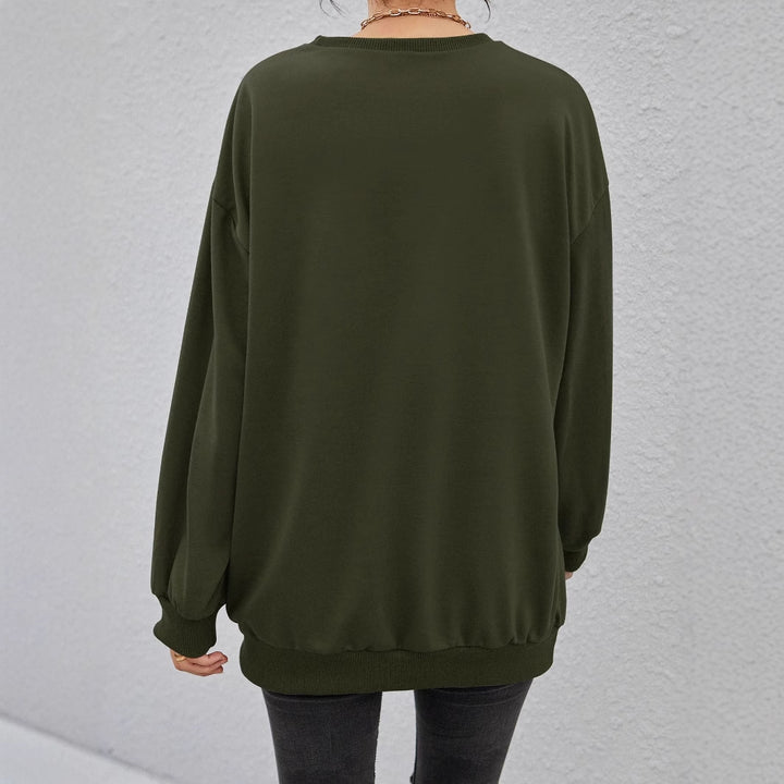 Kvinders afslappede sweatshirt med prægede bogstaver Stilla