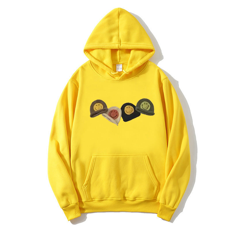 Kvinders hætte sweatshirt med legende smiley design Skovae