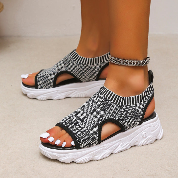 Dame Sporty Sandaler med strikket overdel og skridsikker sål Stilla