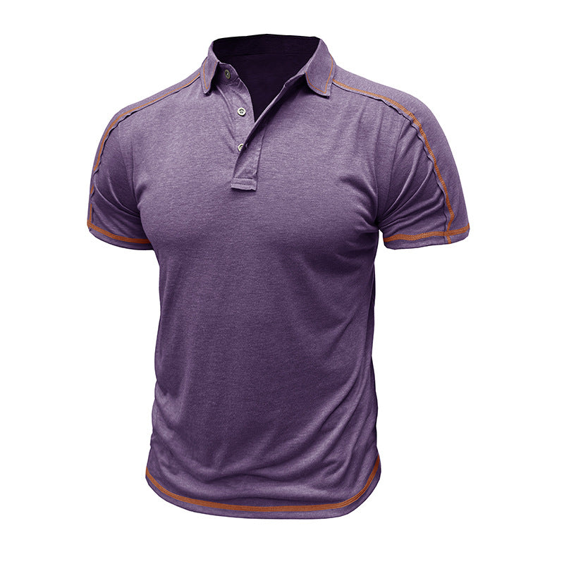 Herrer Poloshirt med kontrasterende syninger og åndbart stof Stilla