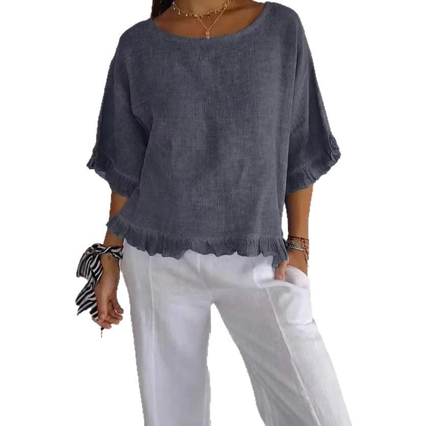 Femme Relaxed Fit Rødfald Top Stilla