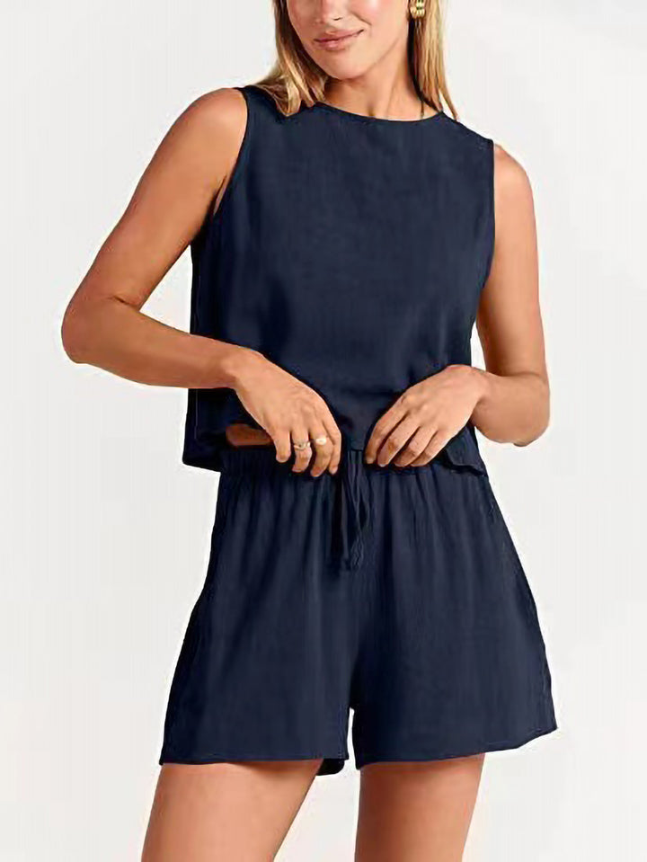Dame Løst Jumpsuit i let materiale med justerbar talje Stilla