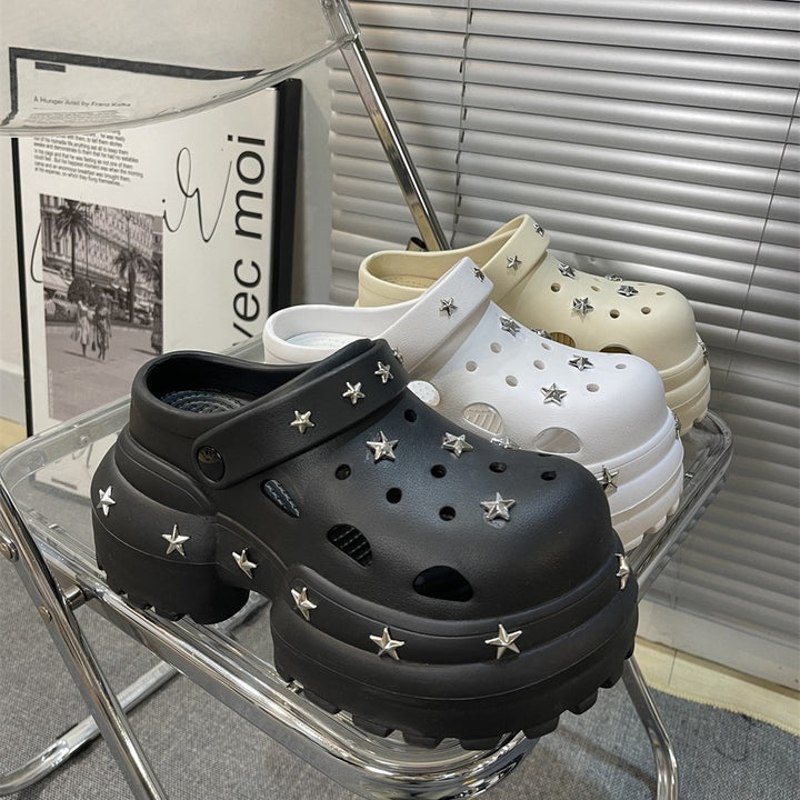 Damer mode Clogs med trendy stjerne-design Stilla