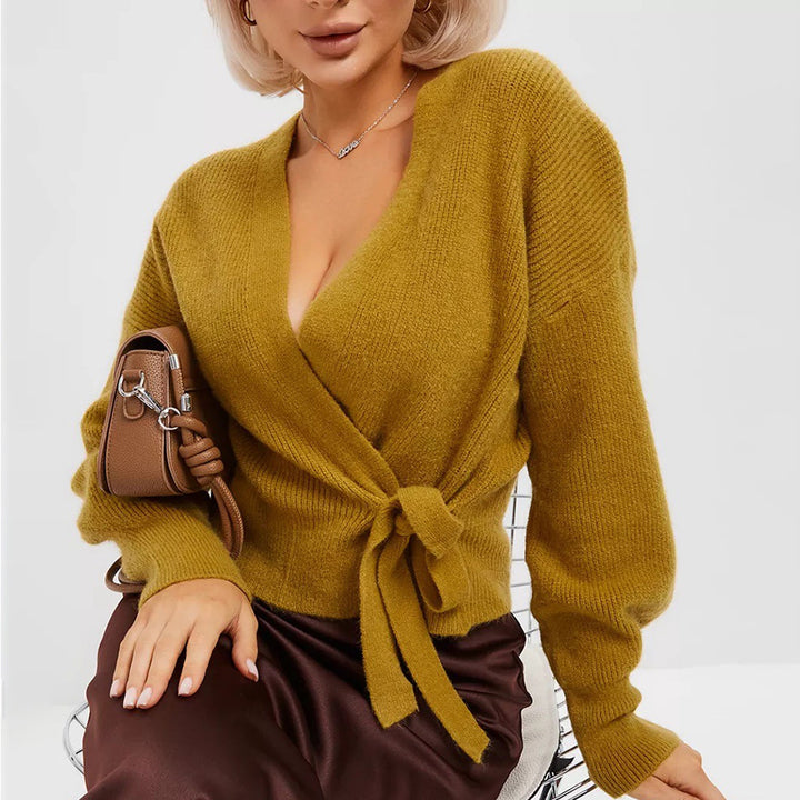Femme Wrap Front Strikjakke Stilla