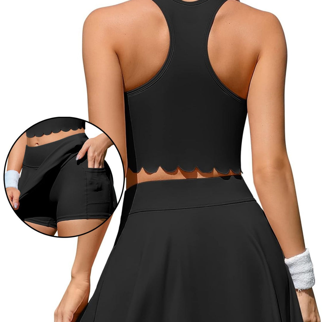 Dame Sporty Tennis Sæt med fashionabelt kant Skovae