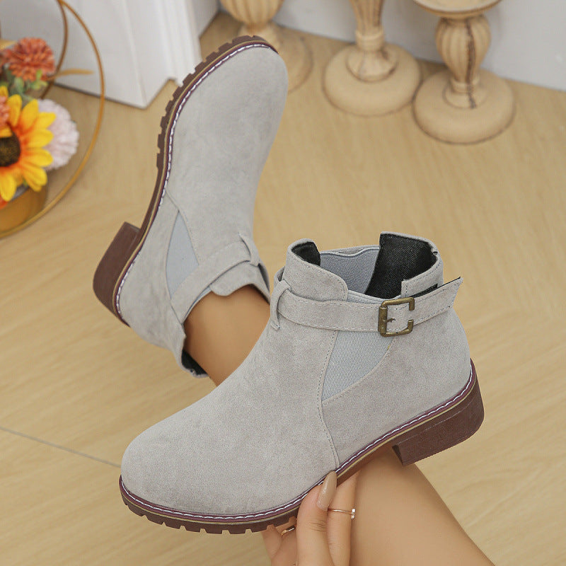 Dame Chelsea Boots med trendy bånddetalje og skridsikker sål Stilla