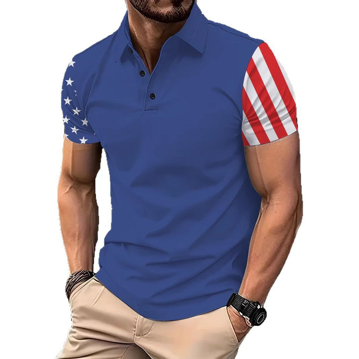Herrer Poloshirt med kreativ ærmedesign Stilla