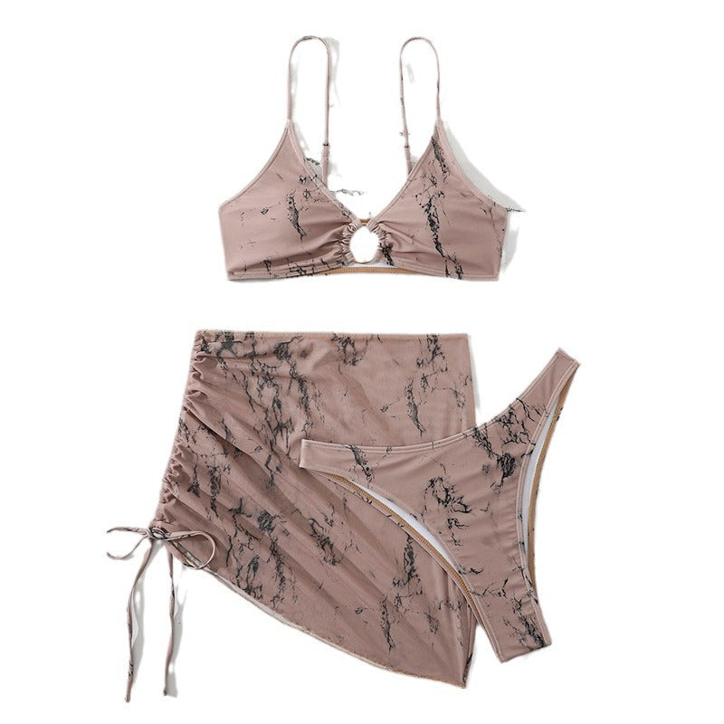 Dame Bikini-sæt med asymmetrisk nederdel og elegant udskæring Stilla
