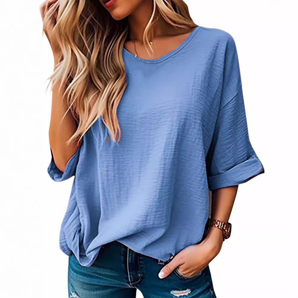 Dame Relaxed Fit Struktureret T-shirt Stilla