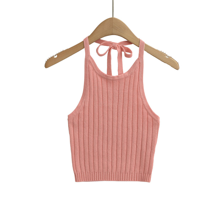 Femme Rippstrik Halter Crop Top Stilla