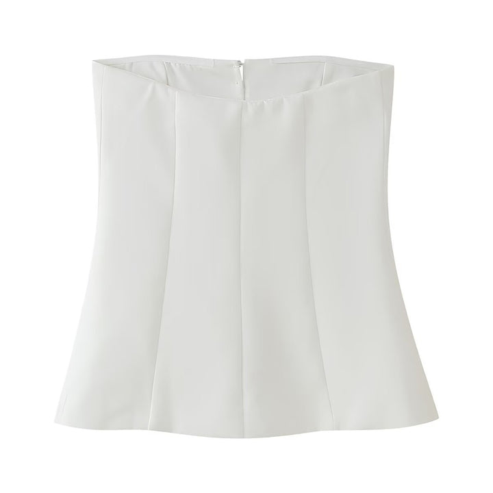 Femme Struktureret Satin Korset Top Stilla