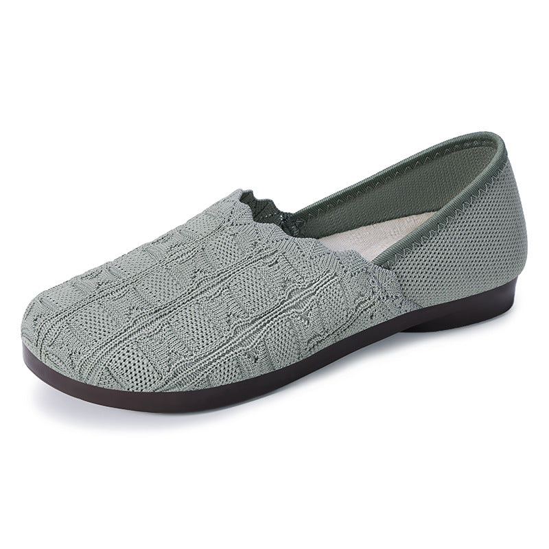 Dame Elegant Slip-On Ballerinaer med åndbar strikoverflade Stilla