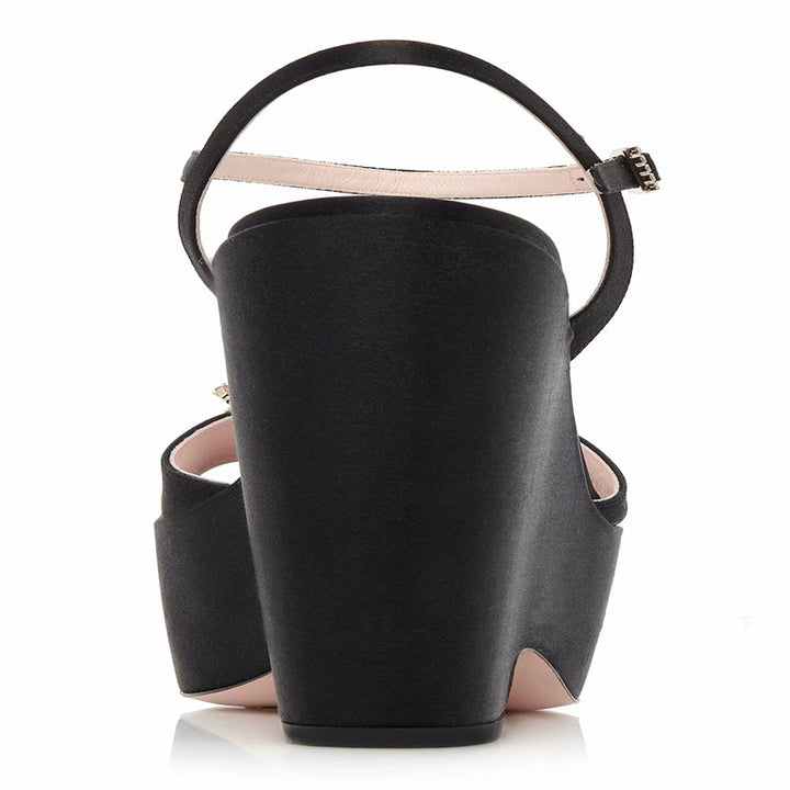 Femme Stilfulde Wedge-Hæle med Pyntede Detaljer Stilla