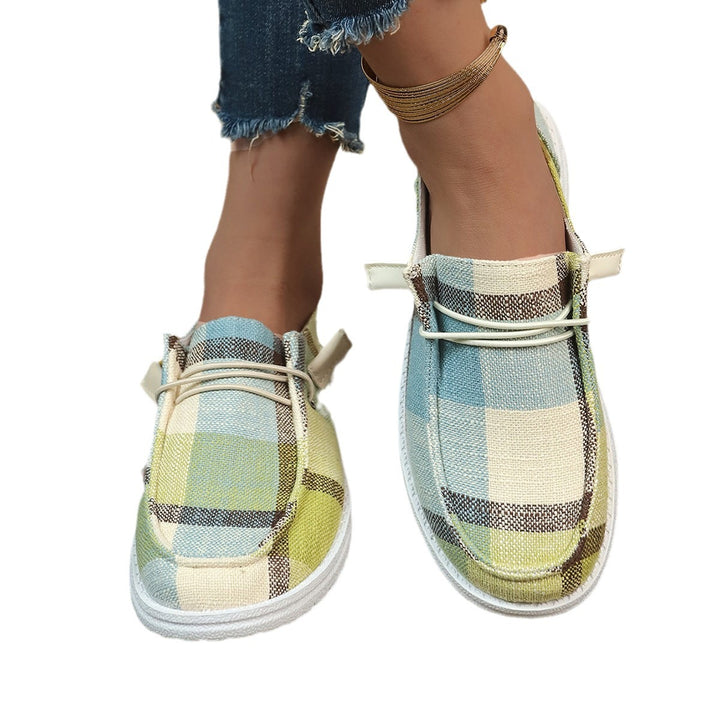 Dame mode Slip-On fritidssko med checket design og behagelig pasform Stilla