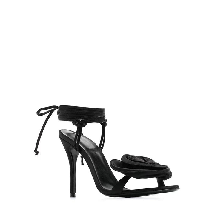 Femme Open-Toe Stiletto Sandaler med floral overlejring Stilla