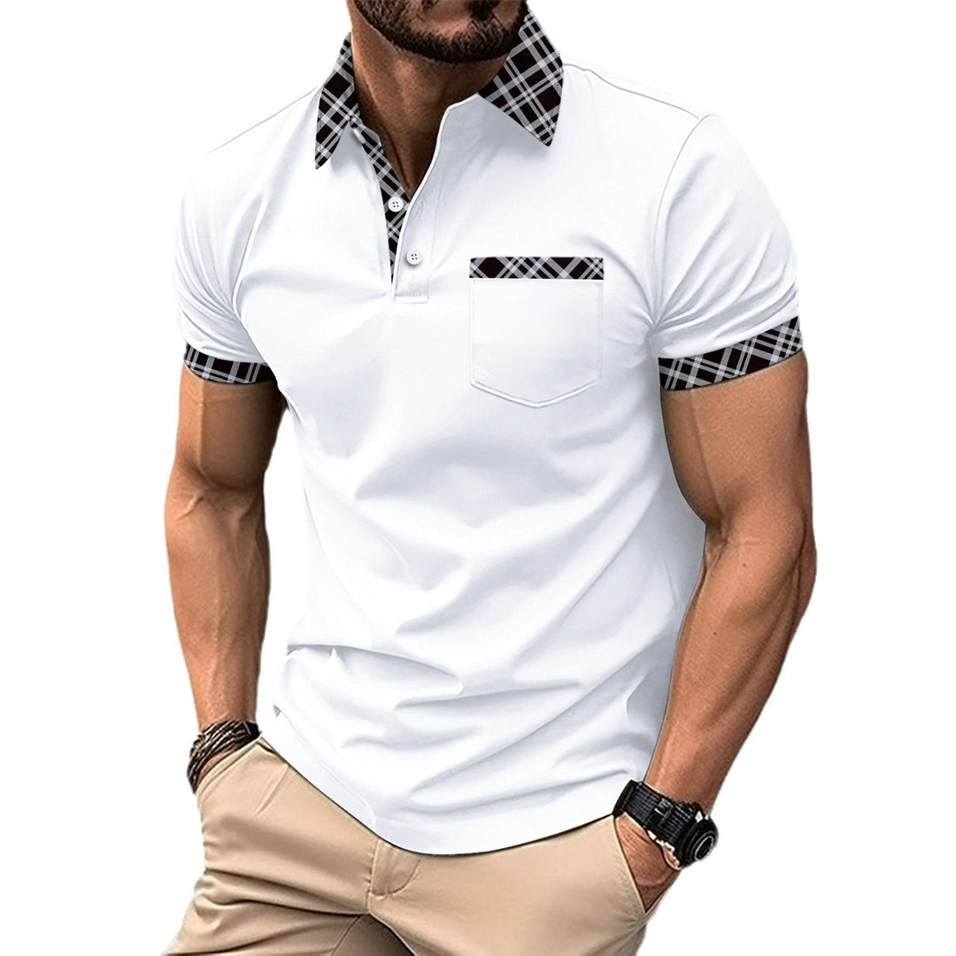 Herrer poloshirt med moderne ternet mønster og stilfulde detaljer Stilla