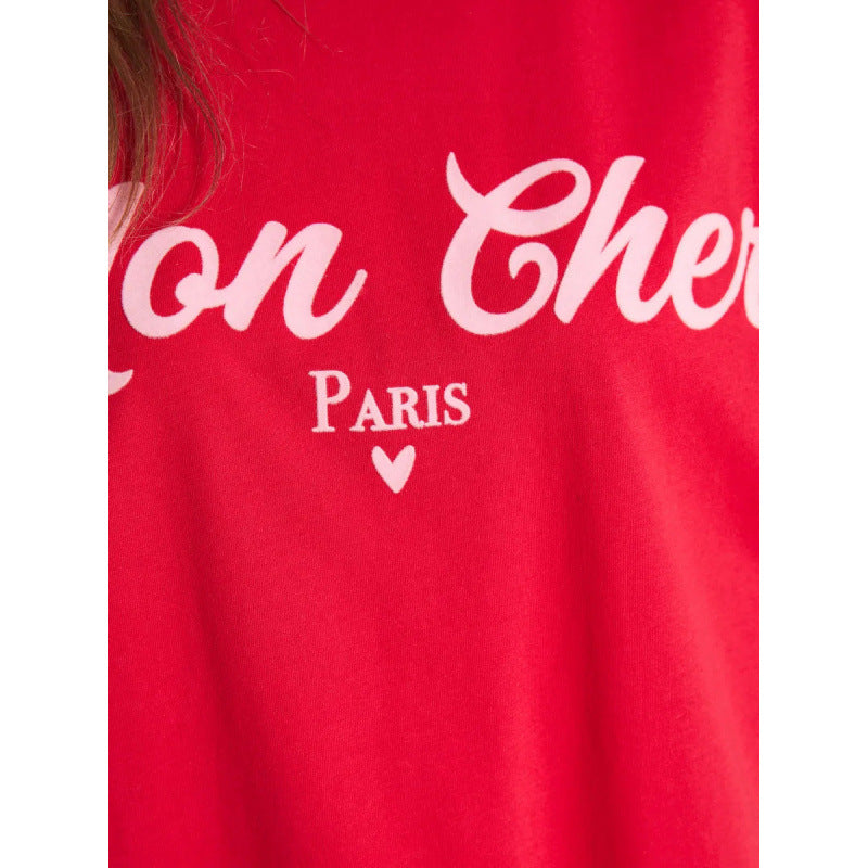 Dame Oversized T-shirt med stilfuld skrift Stilla
